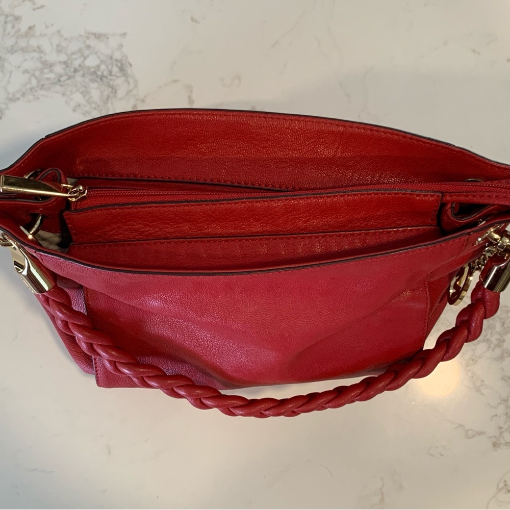 Michael Kors Red Leather Shoulder Bag - Picture 5 of 9